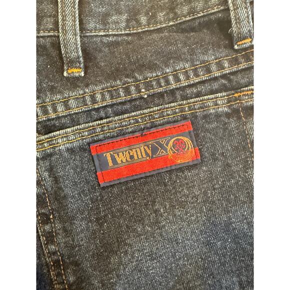 Vintage Wrangler Twenty X Jeans 34x38 Dark Wash Made USA Fabric Western Rodeo - Picture 2 of 11